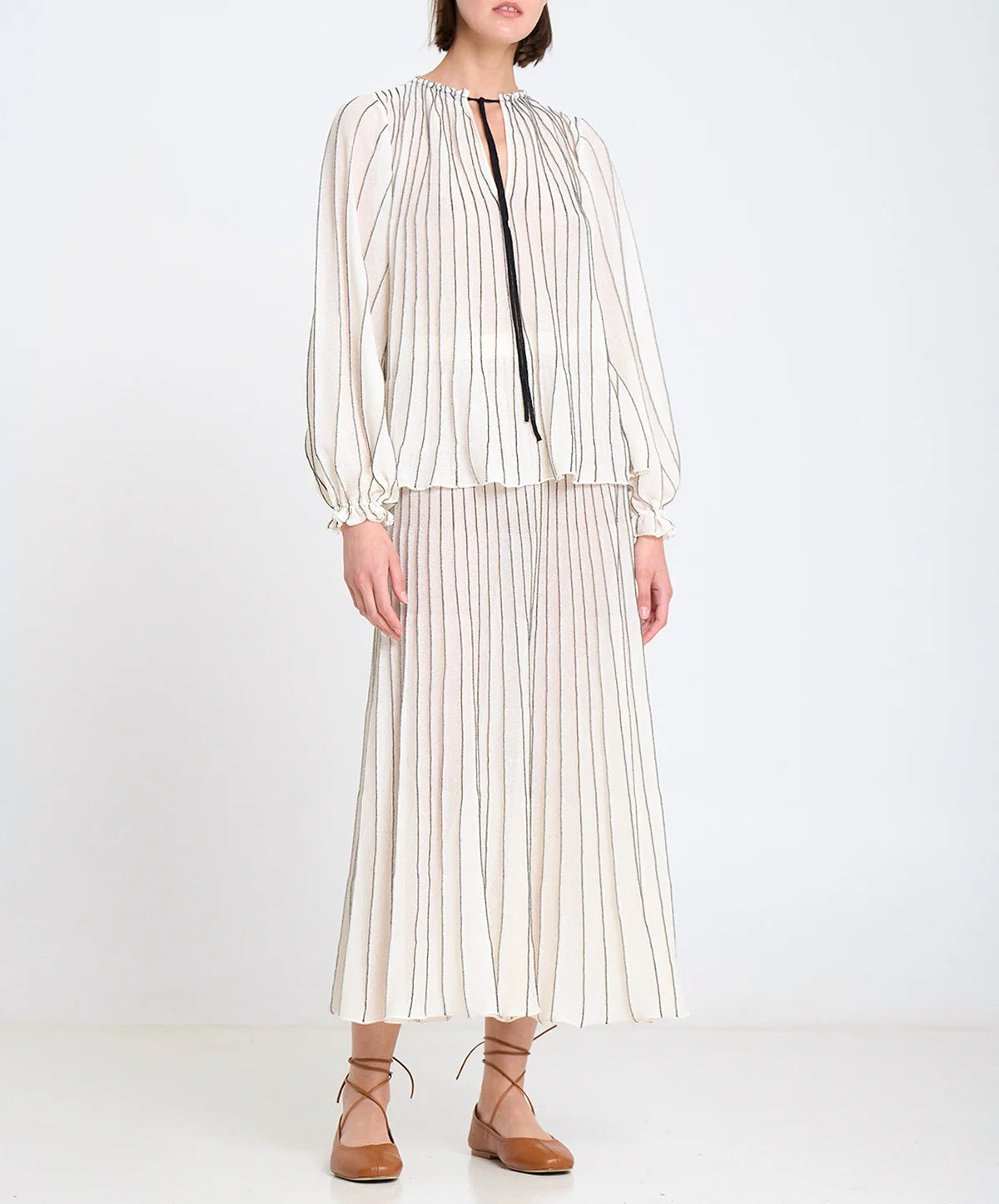Radial Flared Blouse