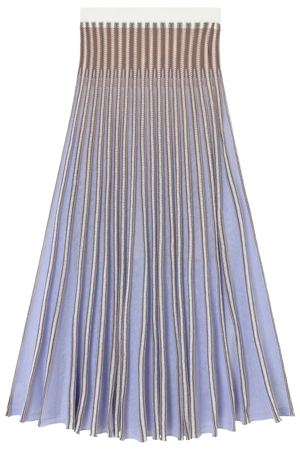 Striped Radial Knit Skirt