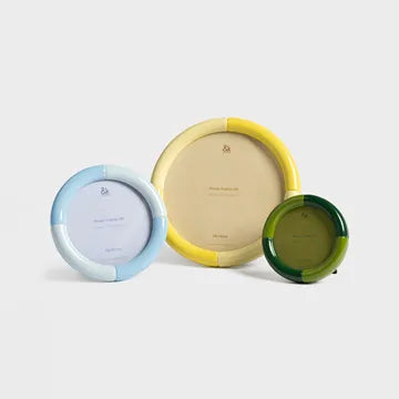Photo Frame Rift Round Small Green
