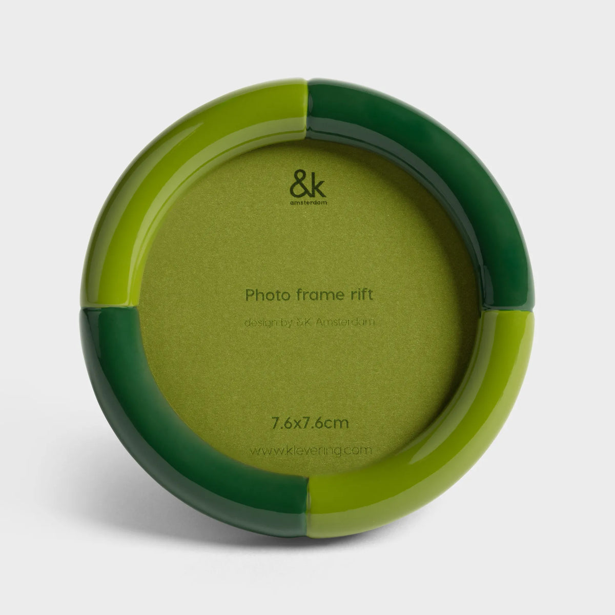 Photo Frame Rift Round Small Green
