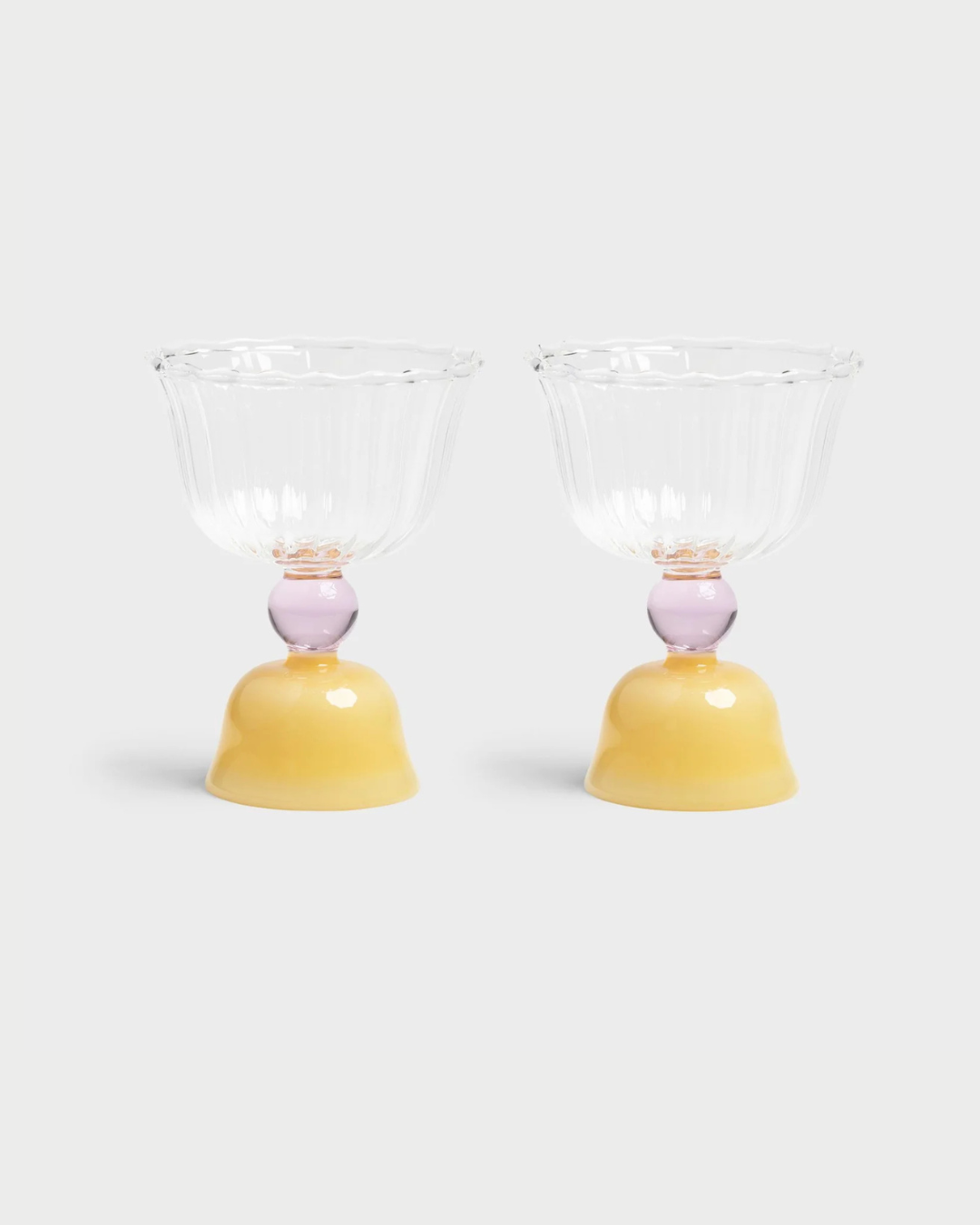 Glass Tulip Set 2 | Caramel