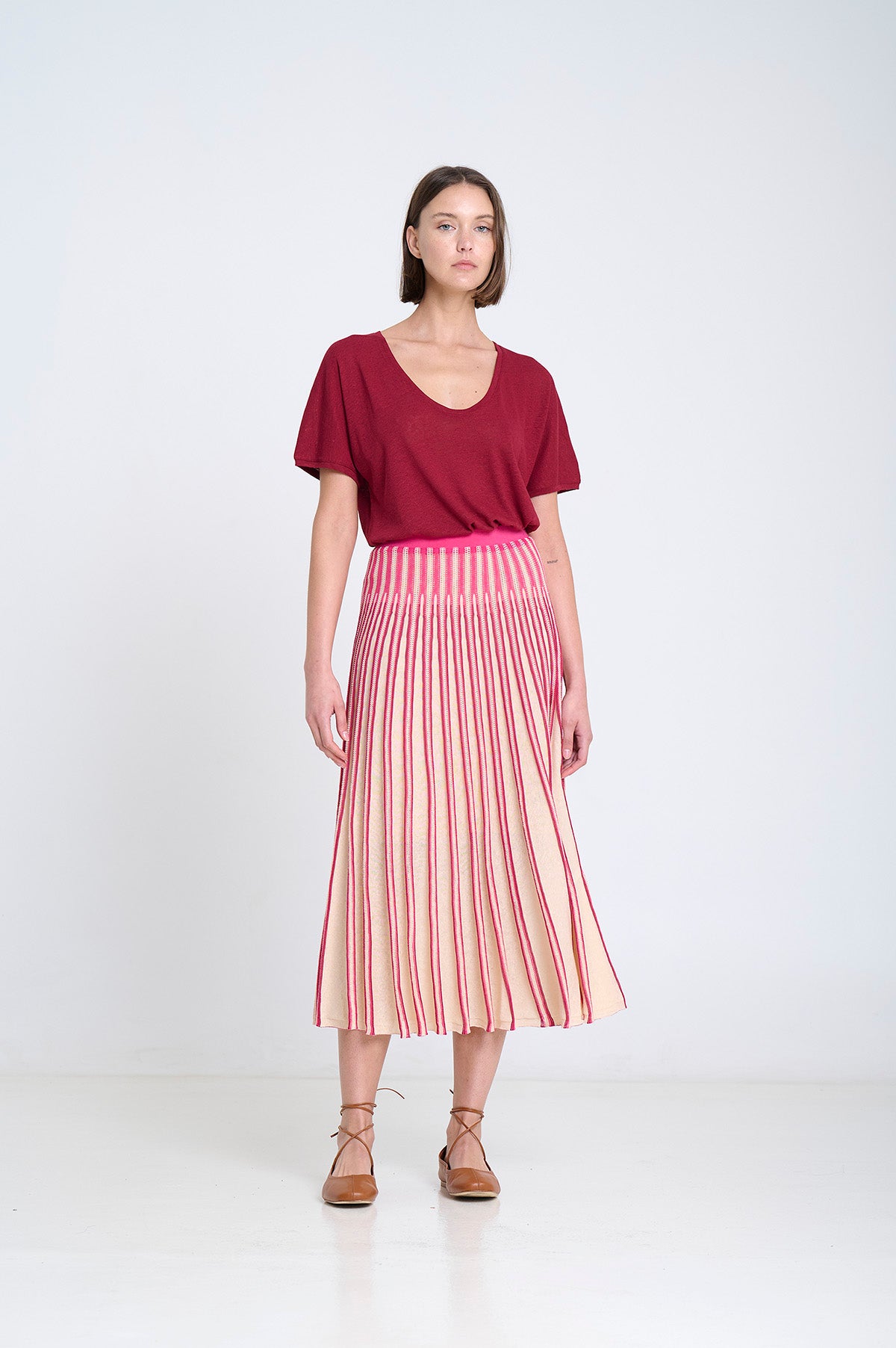 Radial Knitted Skirt