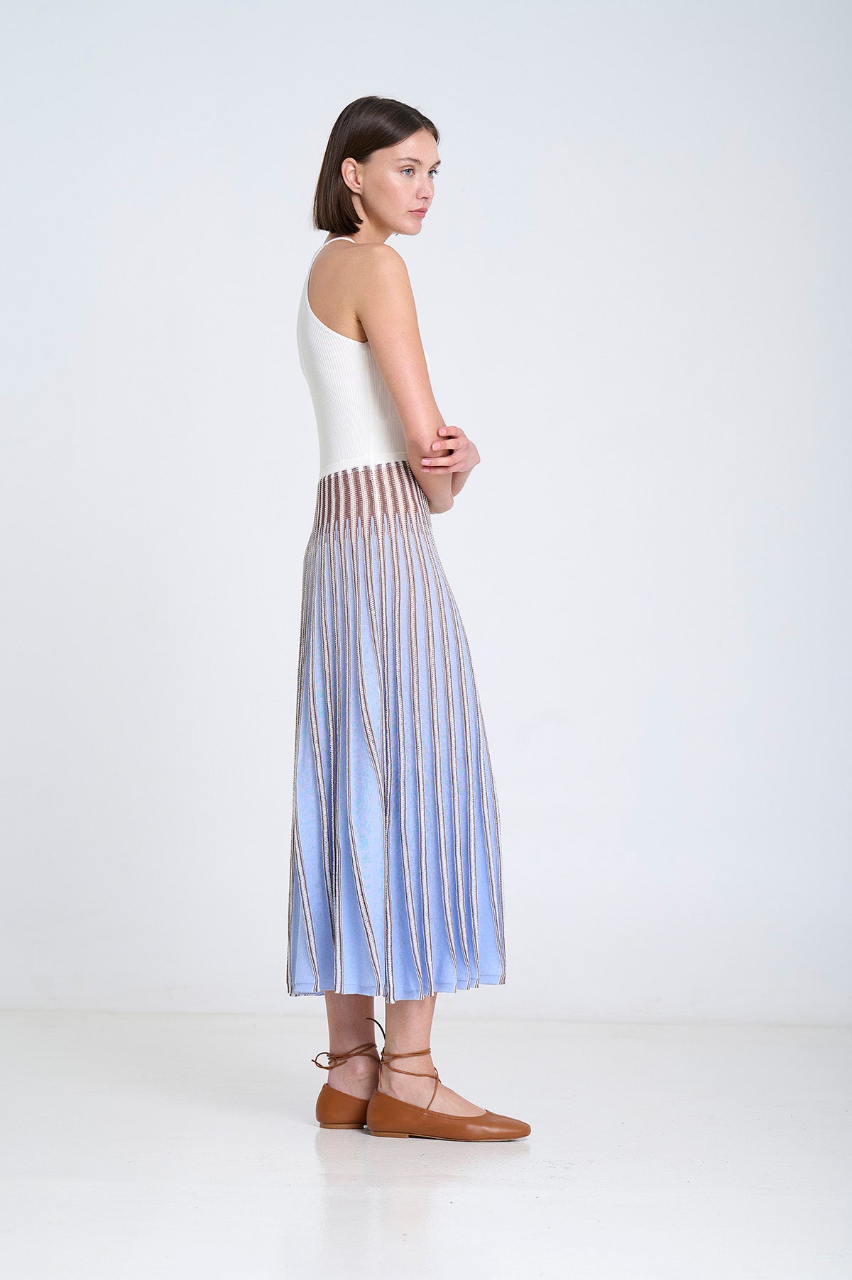 V-Neck Contrast Dress