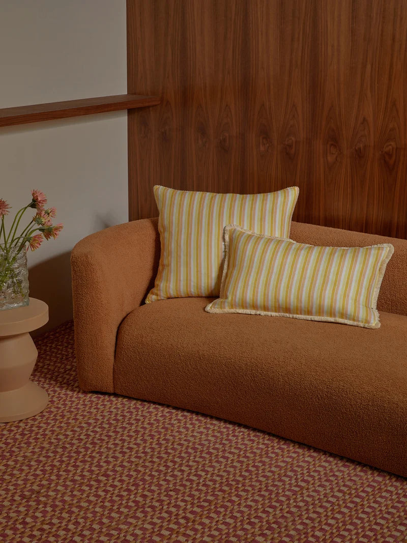 Garden Stripe Yellow Cushion