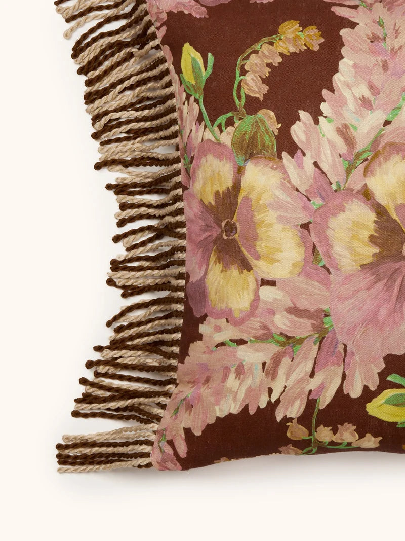 Mountain Floral Linen Cushion