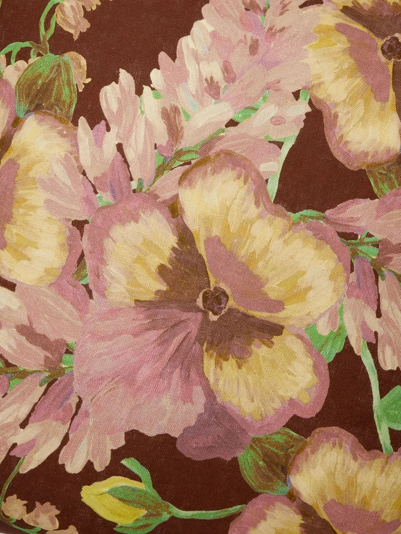 Mountain Floral Linen Cushion