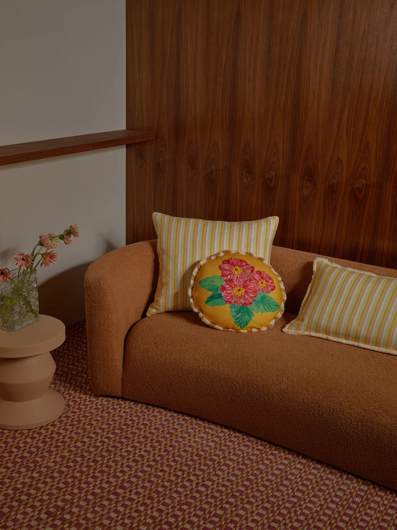 Garden Stripe Yellow Cushion
