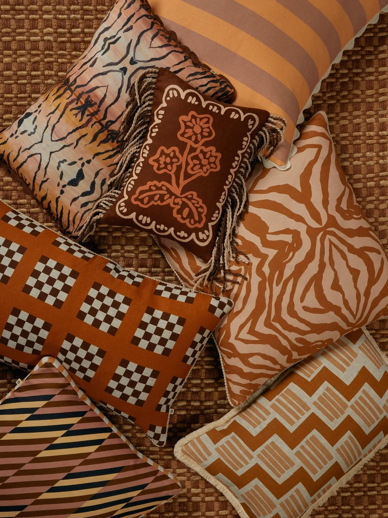 Lattice Tan Cushion