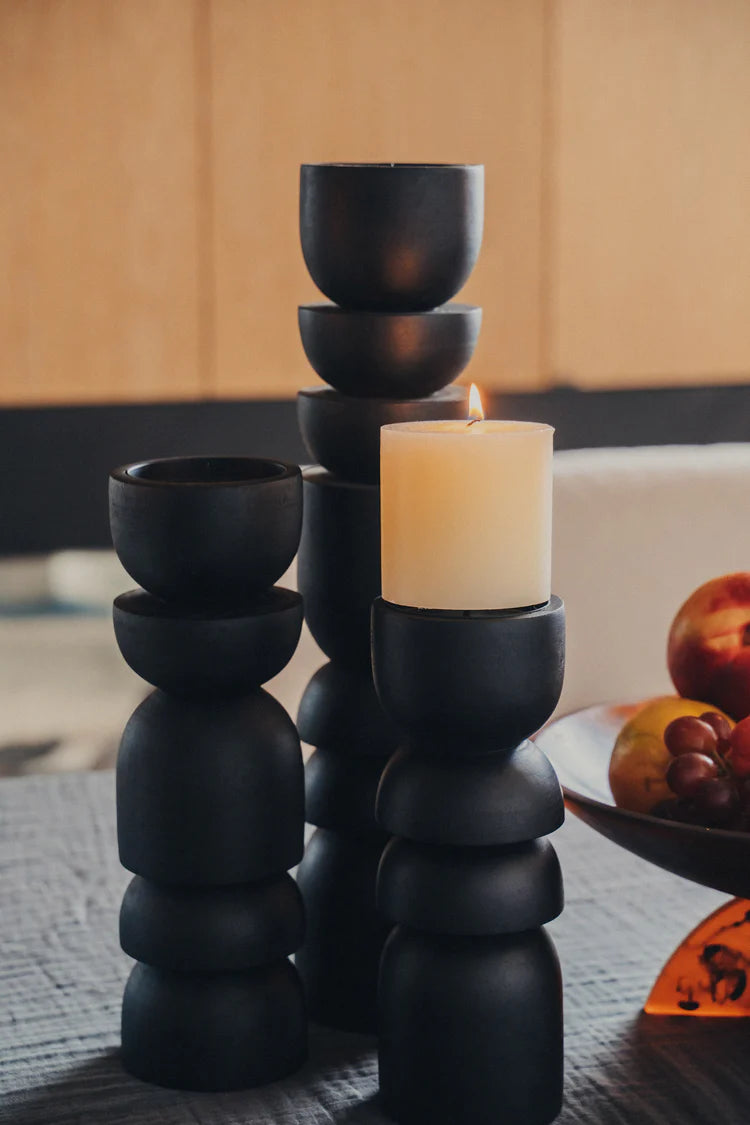 Alev Candle Holder- Japan Black