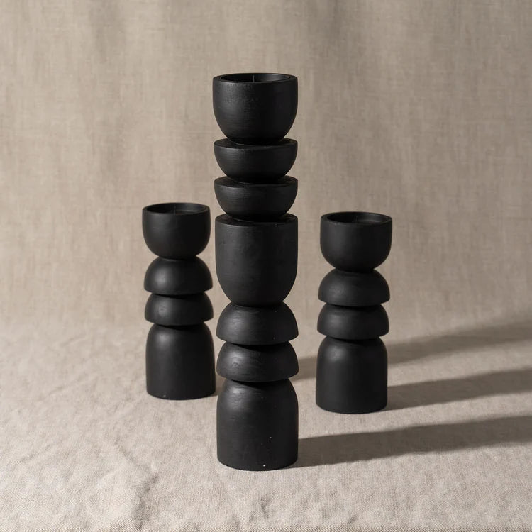 Alev Candle Holder- Japan Black