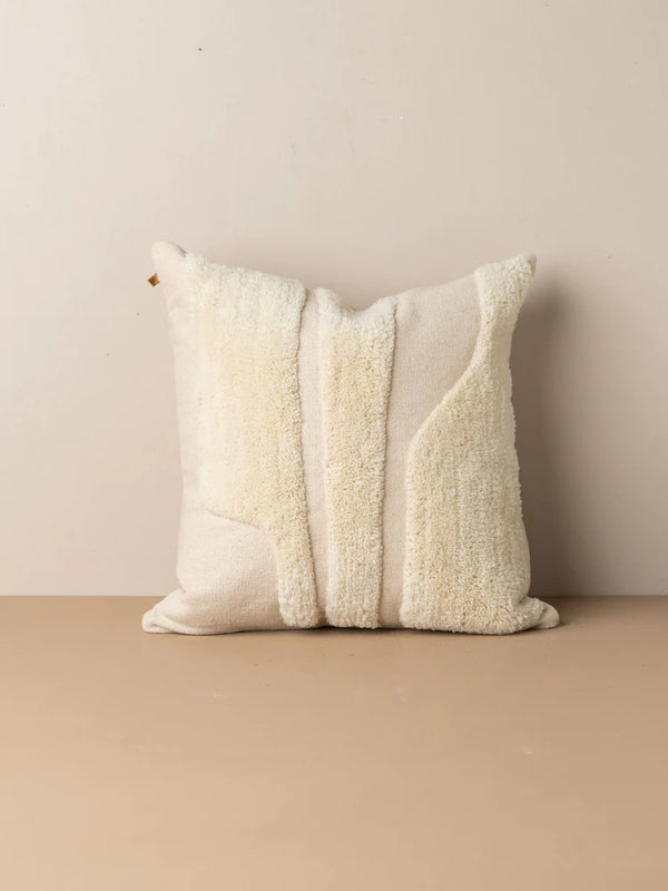 Abstract Square Cushion | Ivory