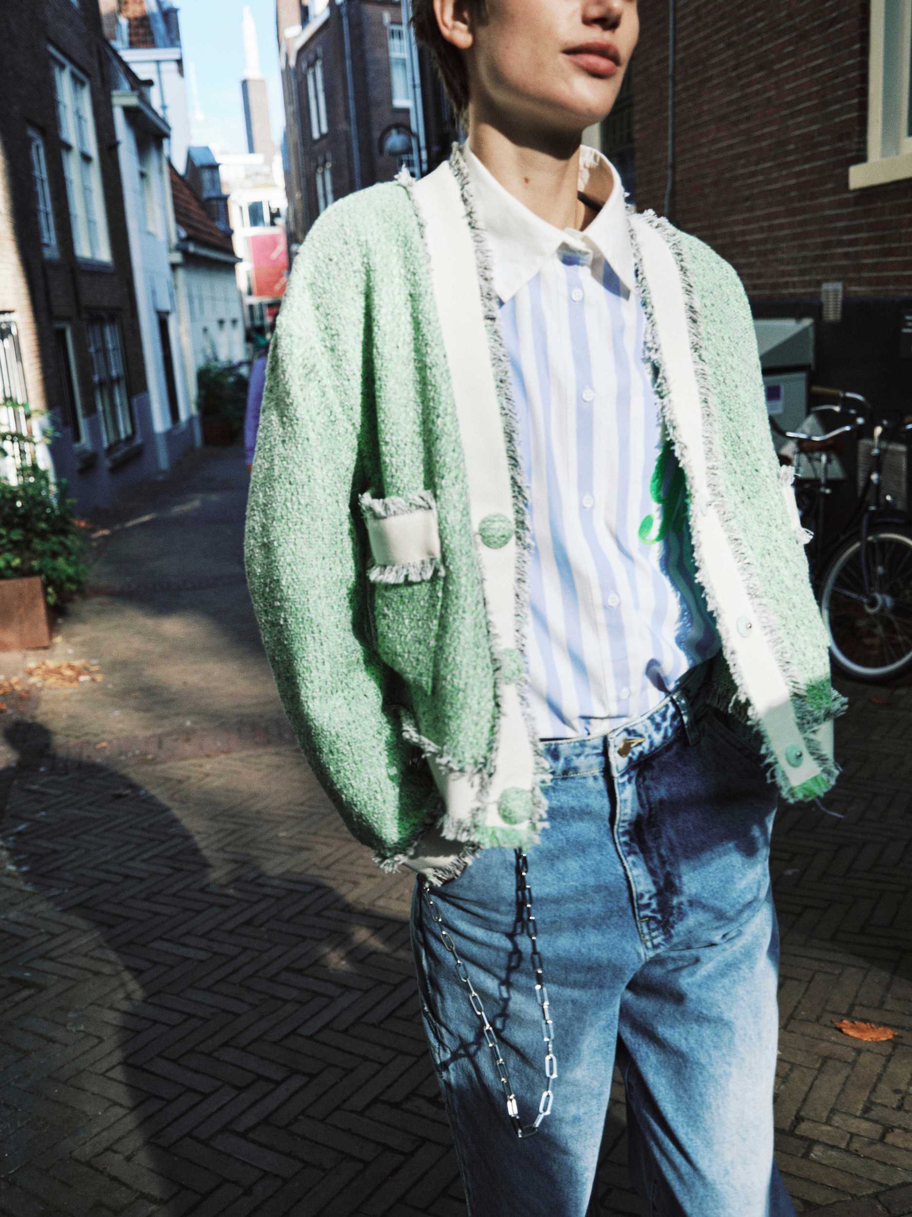 Cropped Fringe Jacket