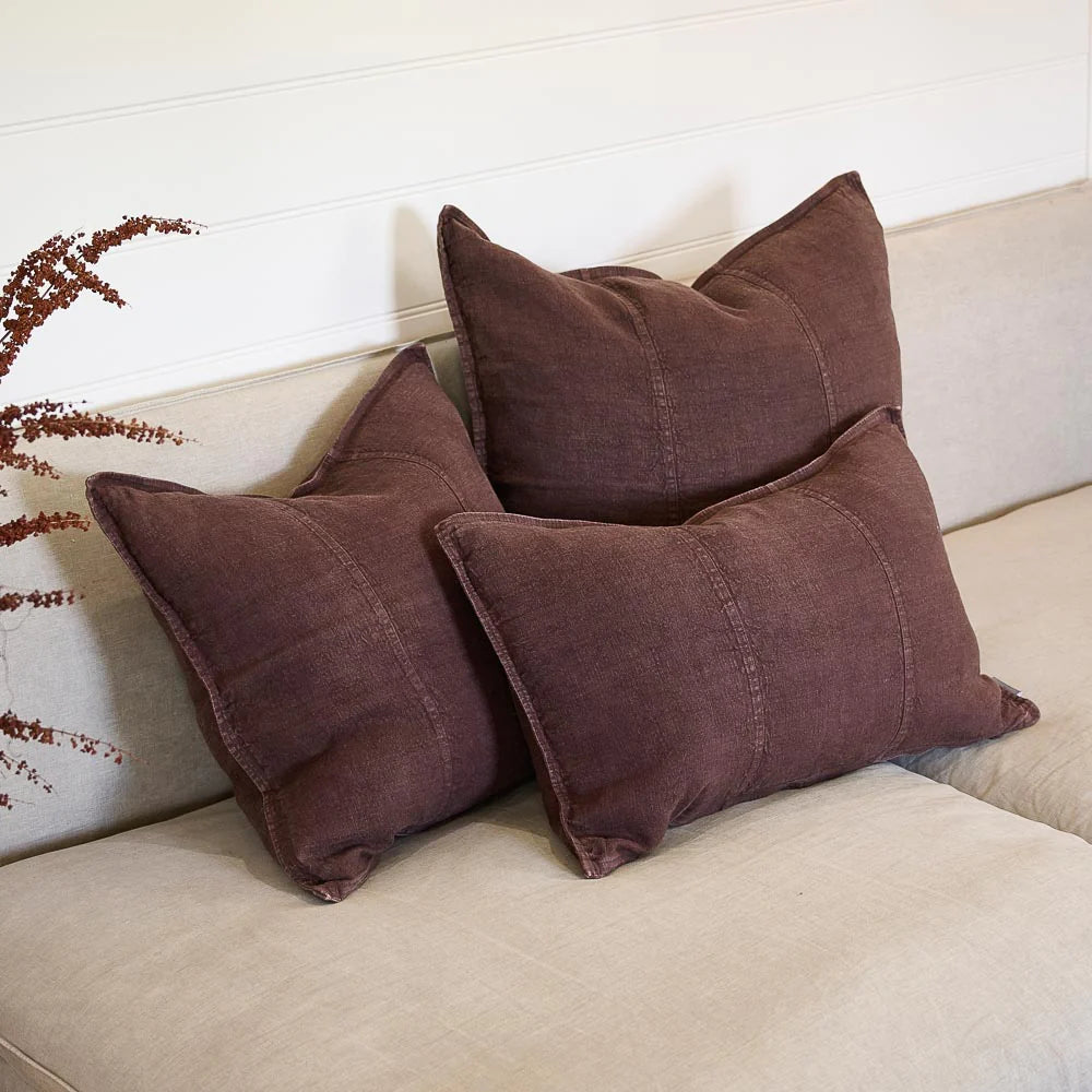 Luca Cushion | Choc 50 x 50
