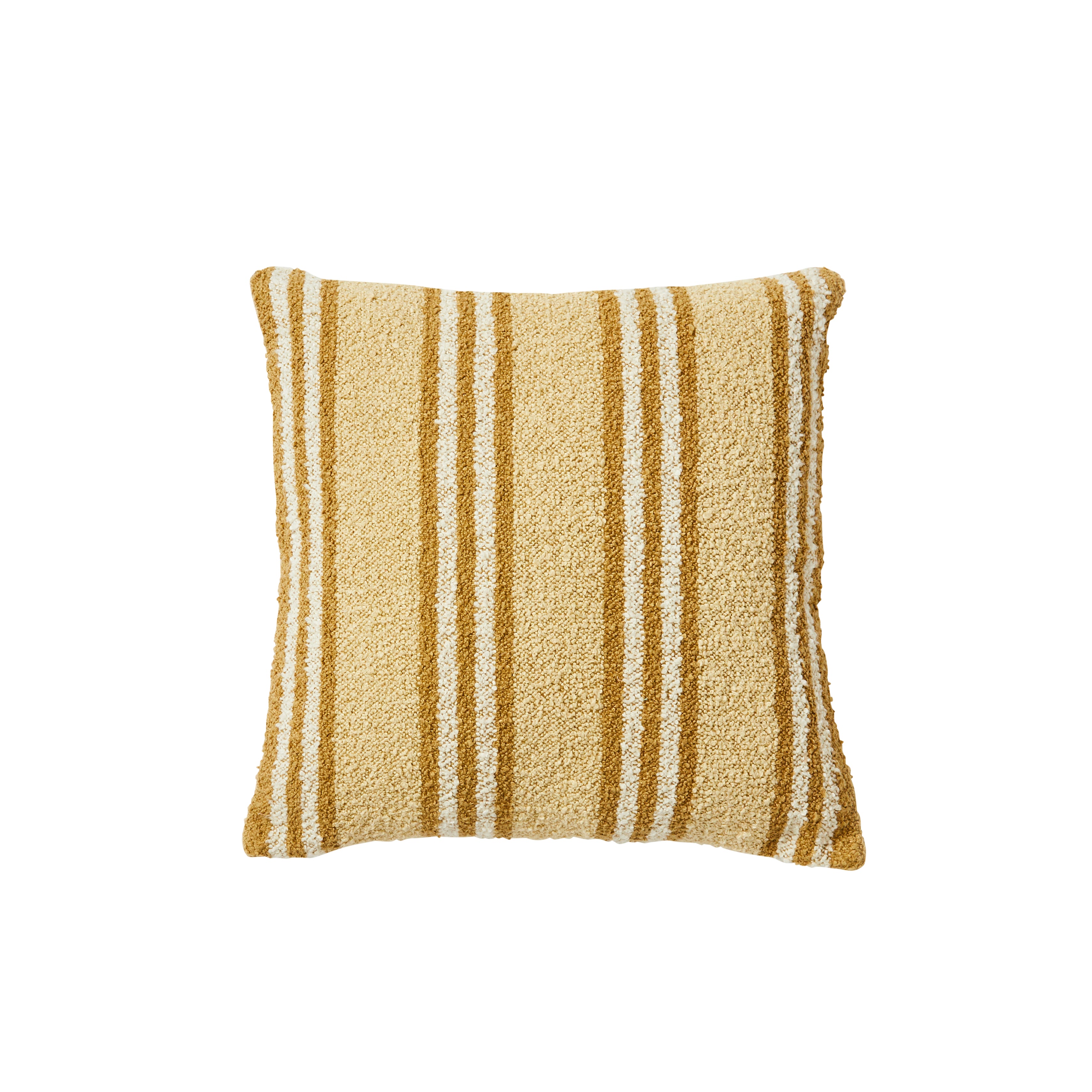 Boucle Trio Stripe Cushion | Ivory Sand