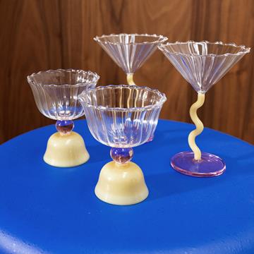 Glass Tulip Set 2 | Caramel