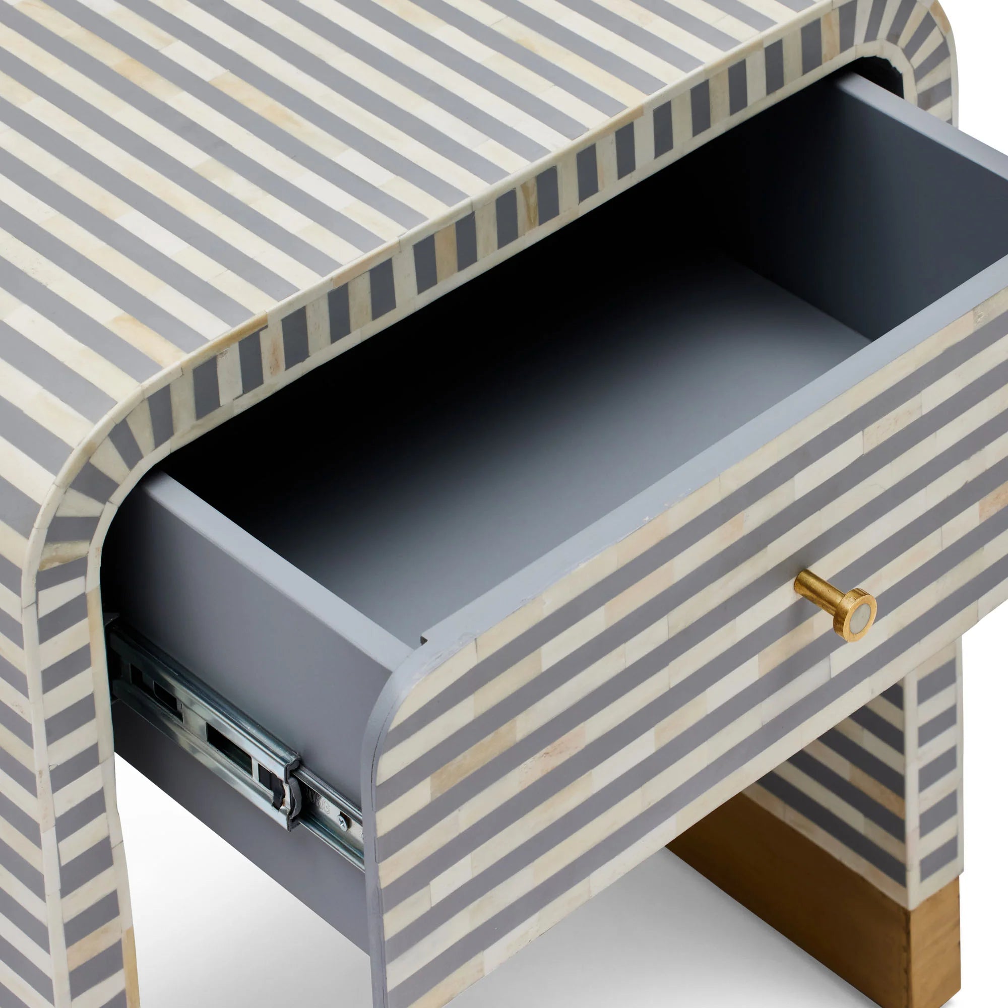 Amo Bone Inlay Bedside | Grey
