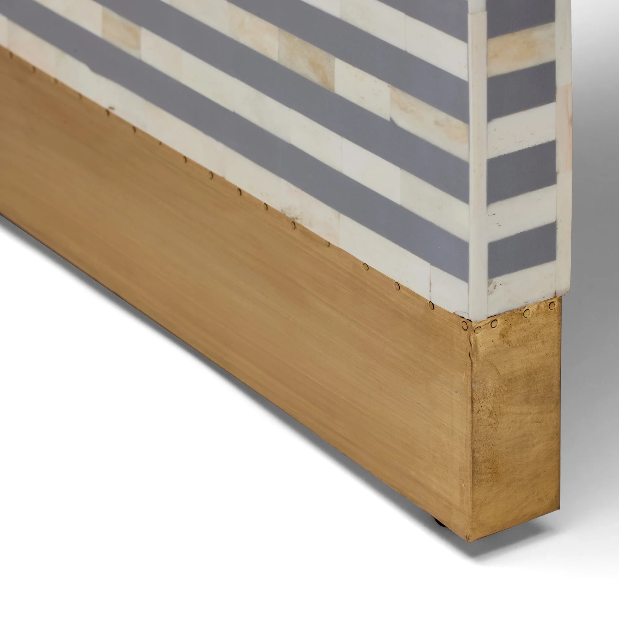 Amo Bone Inlay Bedside | Grey