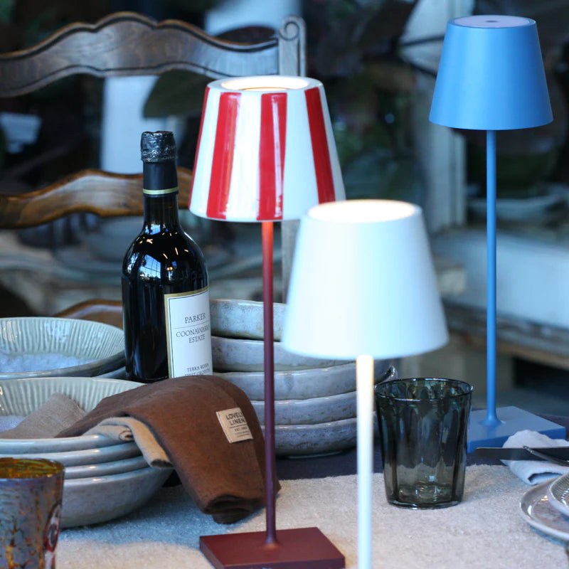 Poldina Striped Ceramic Cover | Red