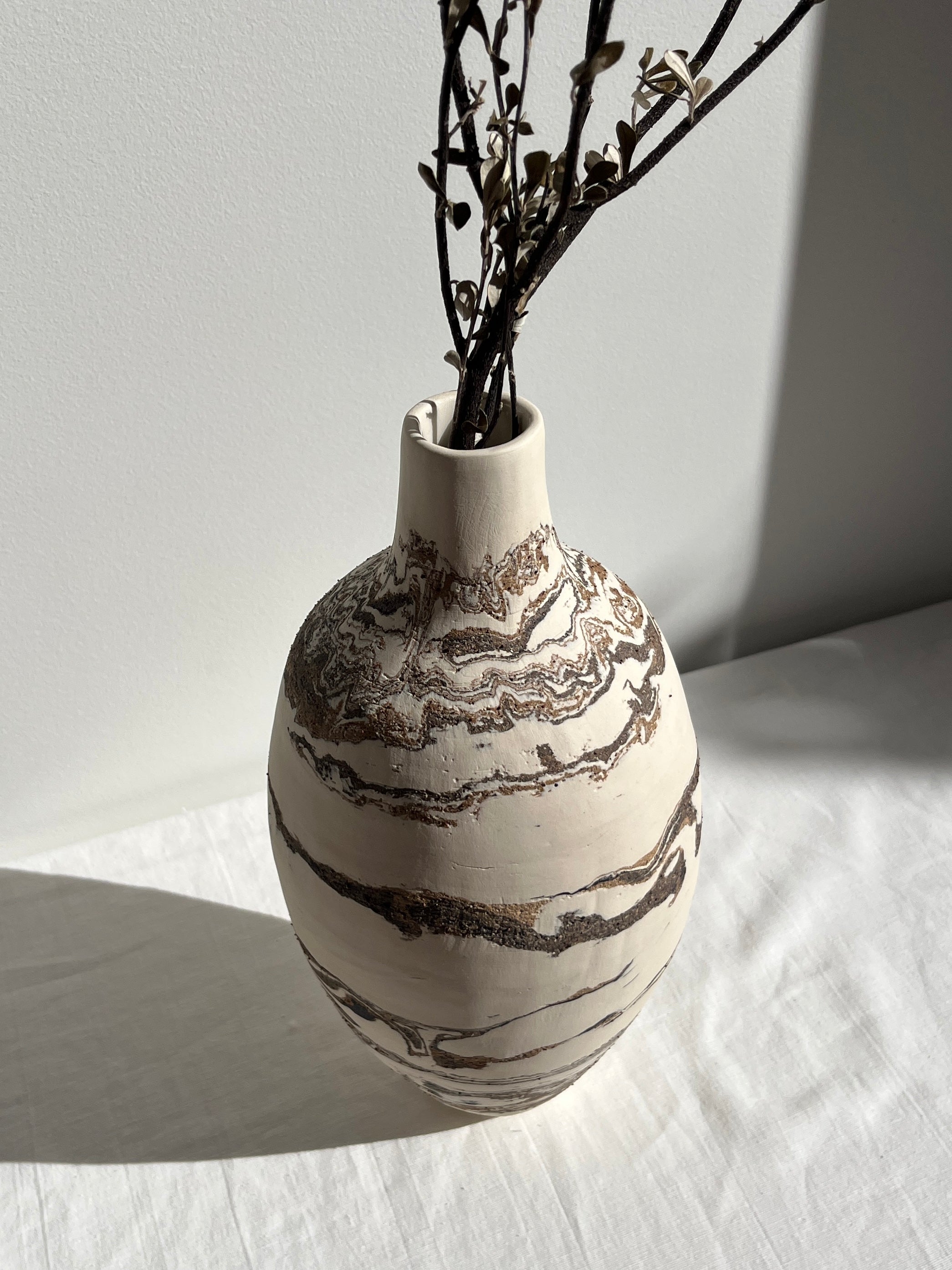Marble Bottle Vase