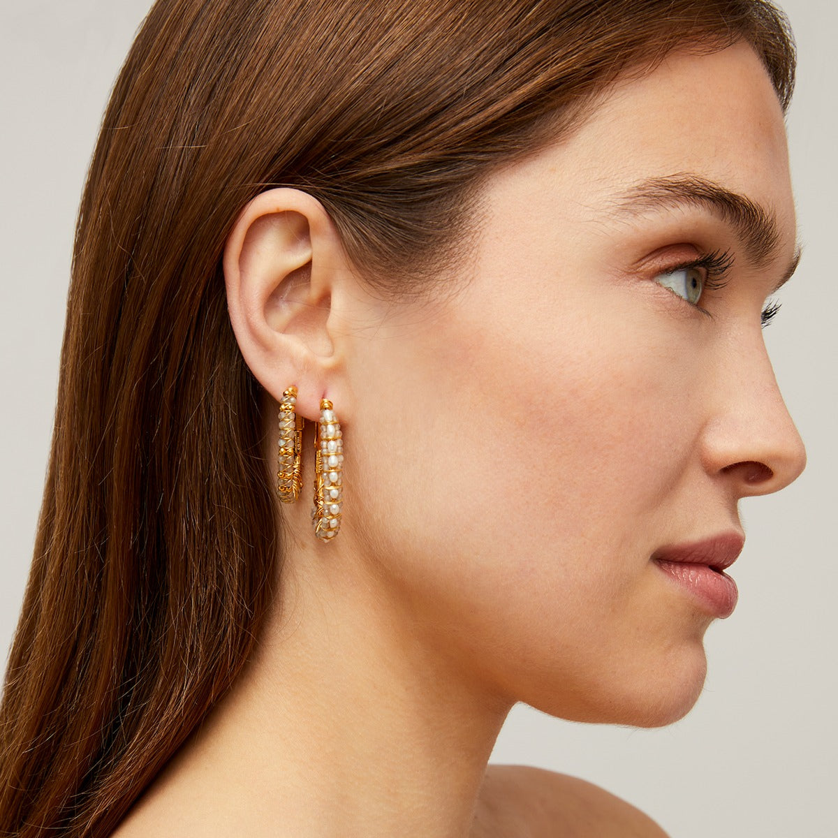 Lyre Hoop Earrings