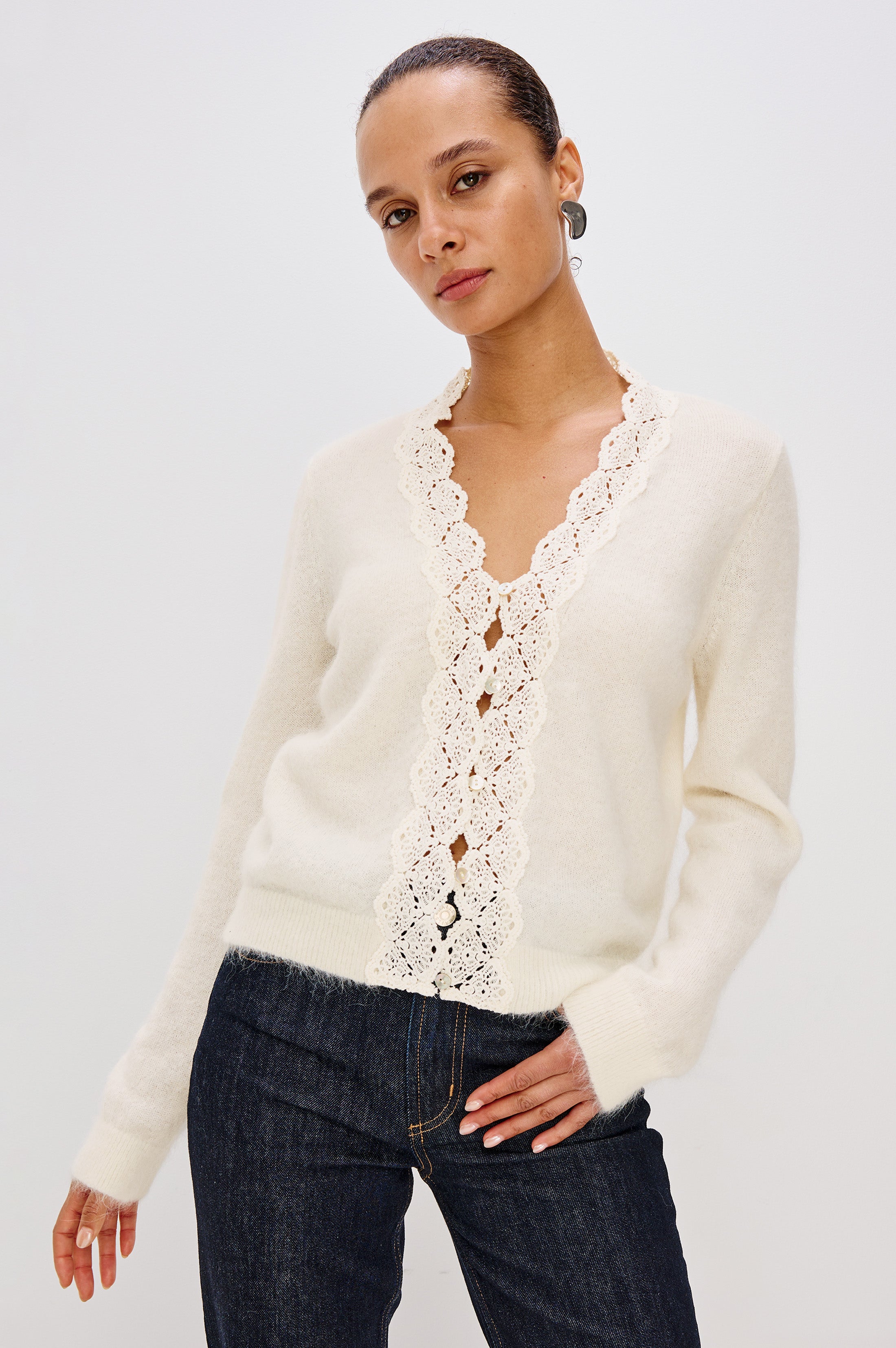 Mer Cardigan Ivory XS