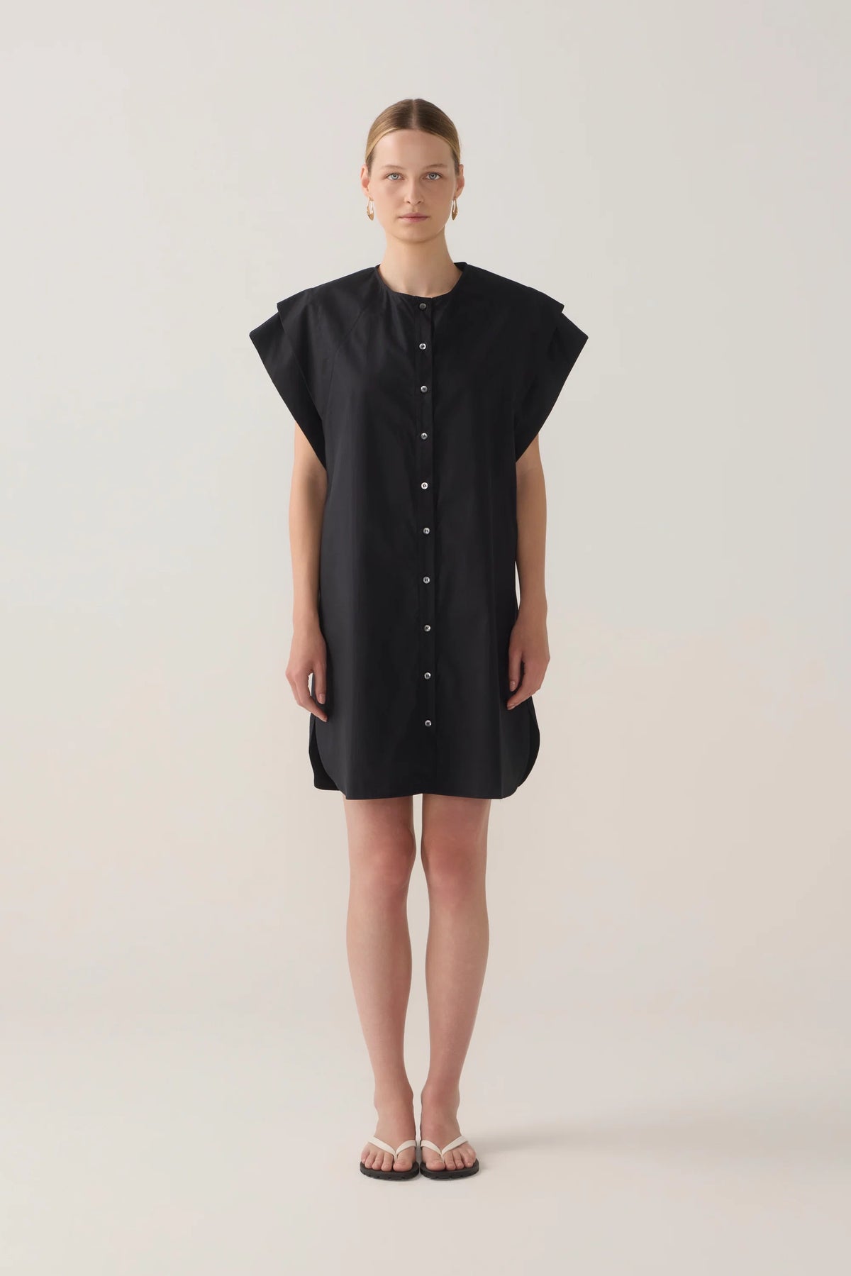 Maria Dress | Black Cotton Tencel