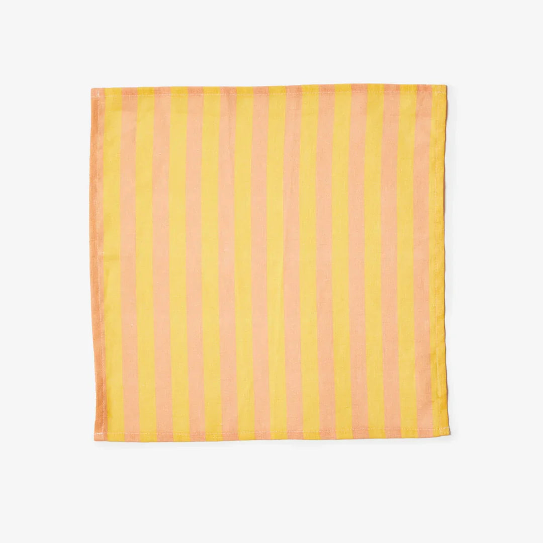 Thin Stripe Yellow Napkin | Set of 4