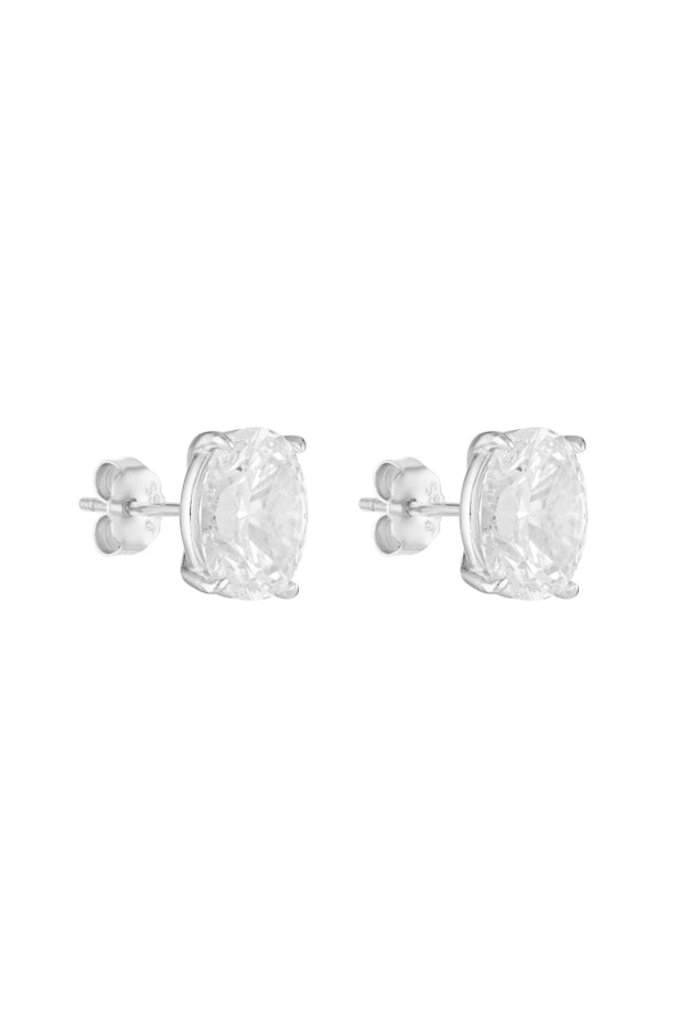 Oval Studs 2CT | Silver