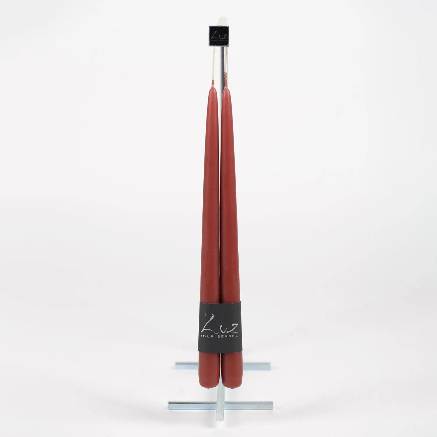 Taper Candle Pair| Red Brick