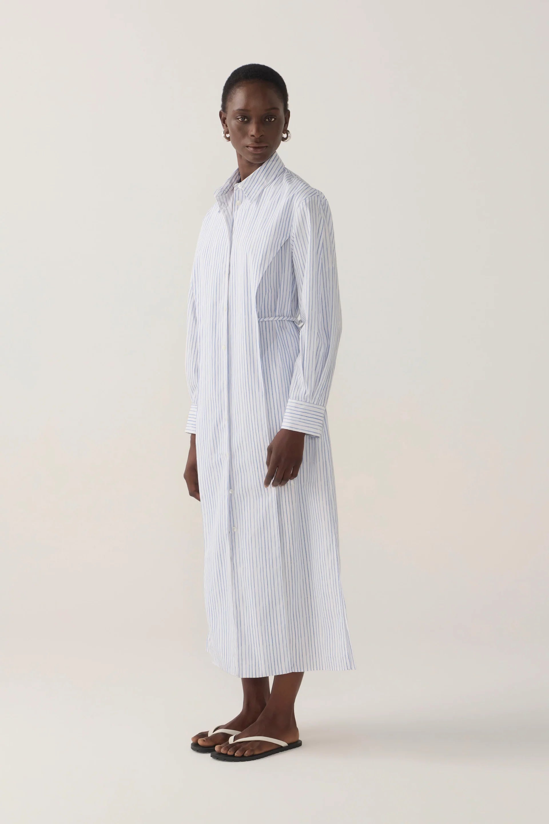 Rumi Dress | Blue Double Stripe