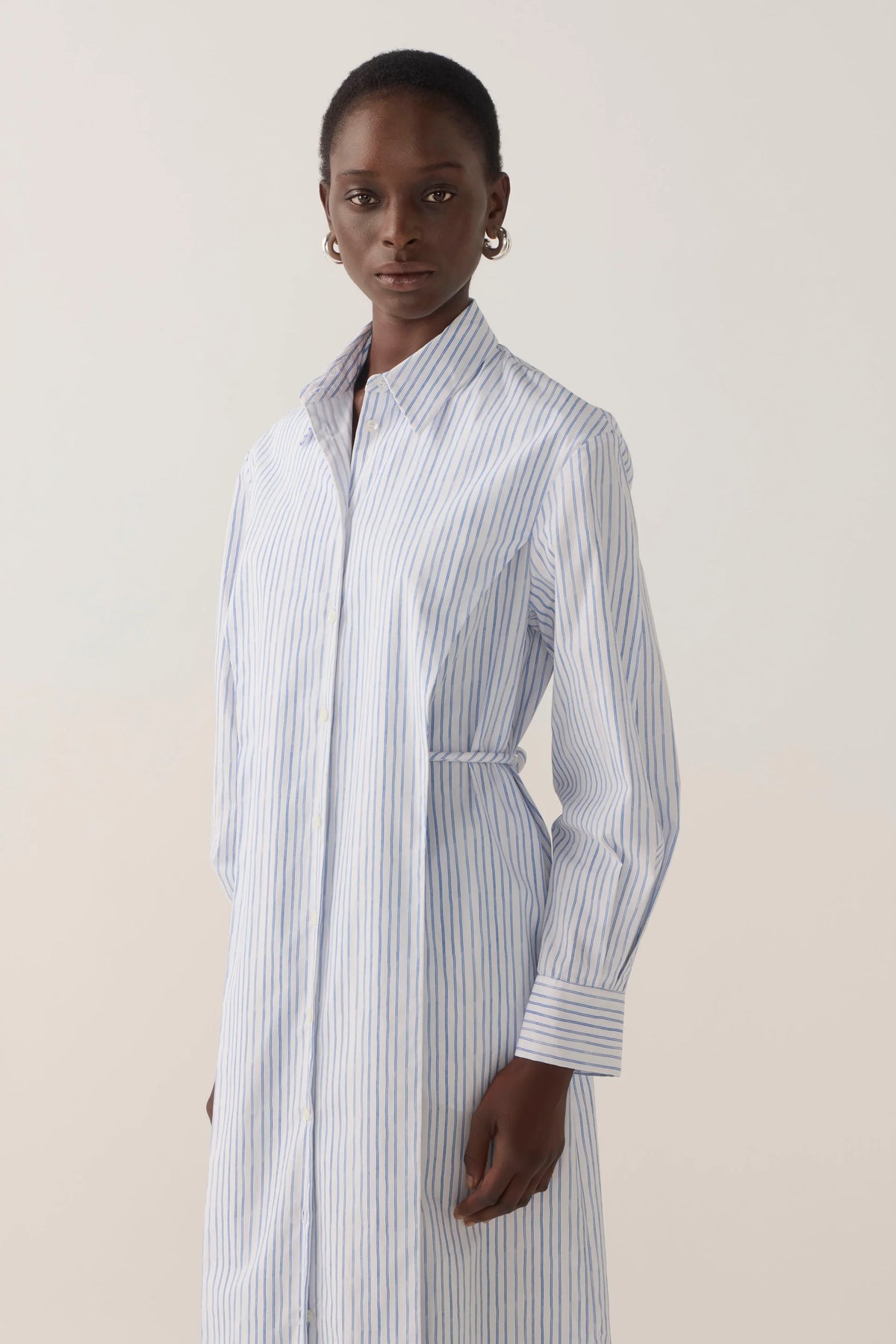 Rumi Dress | Blue Double Stripe