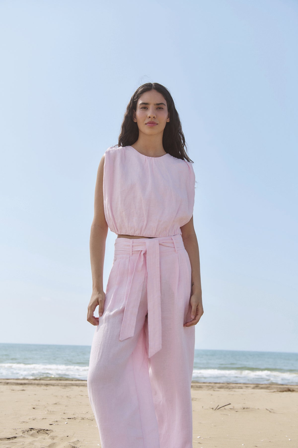 Belted Linen Pant