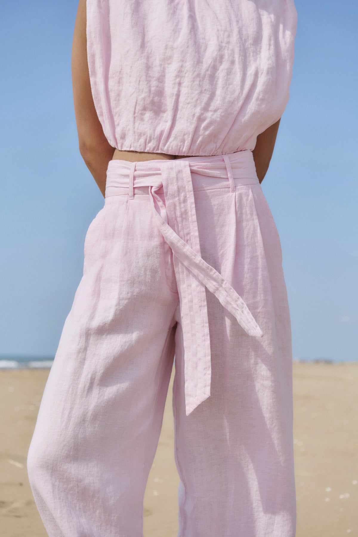 Belted Linen Pant