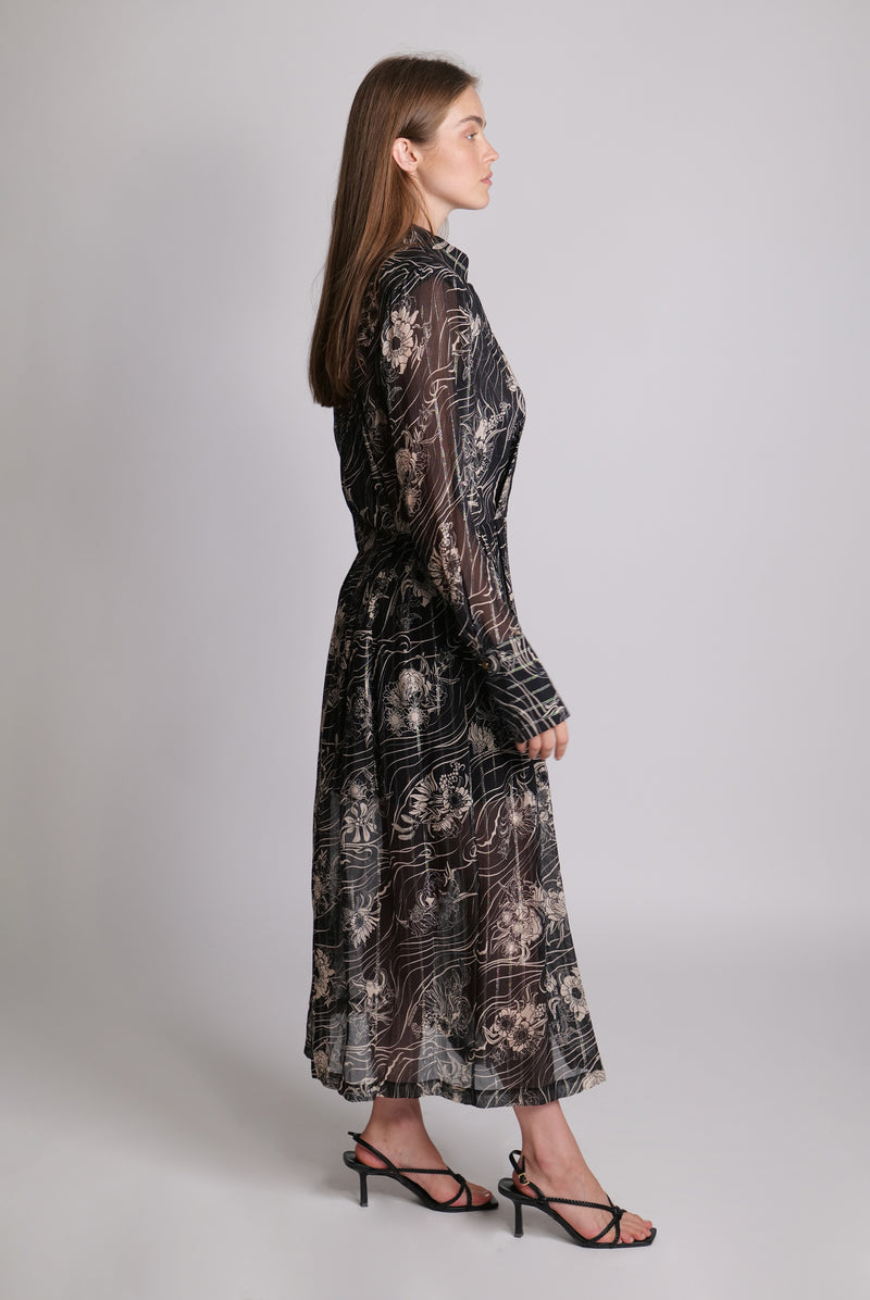 Finita Dress | Black Print