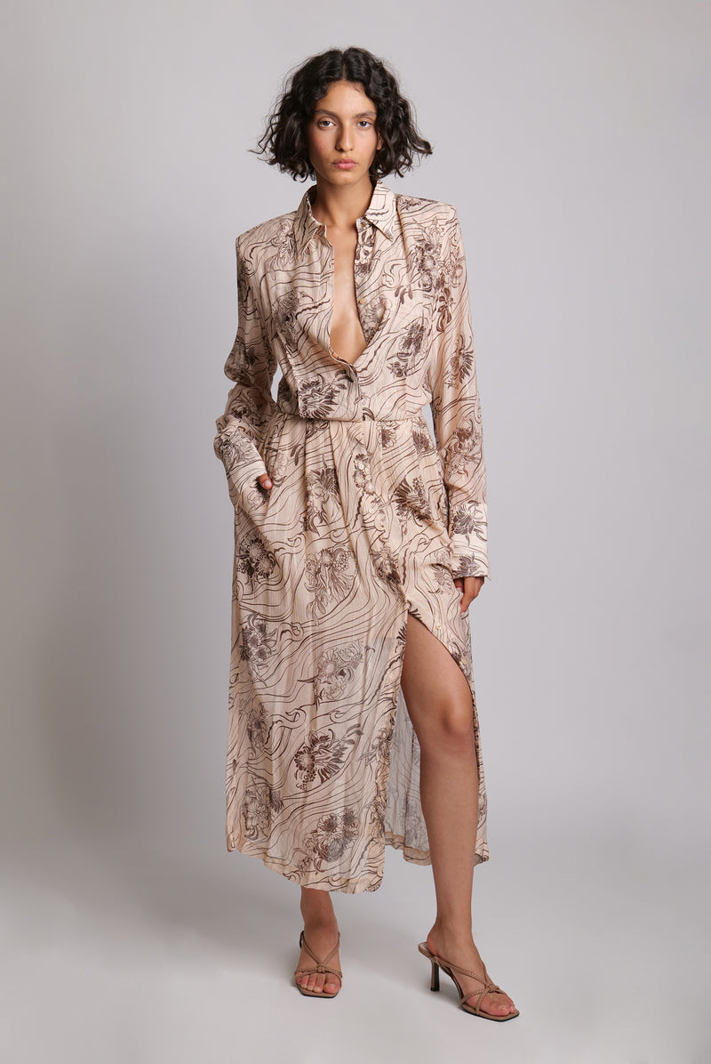 Finita Dress | Nude Print