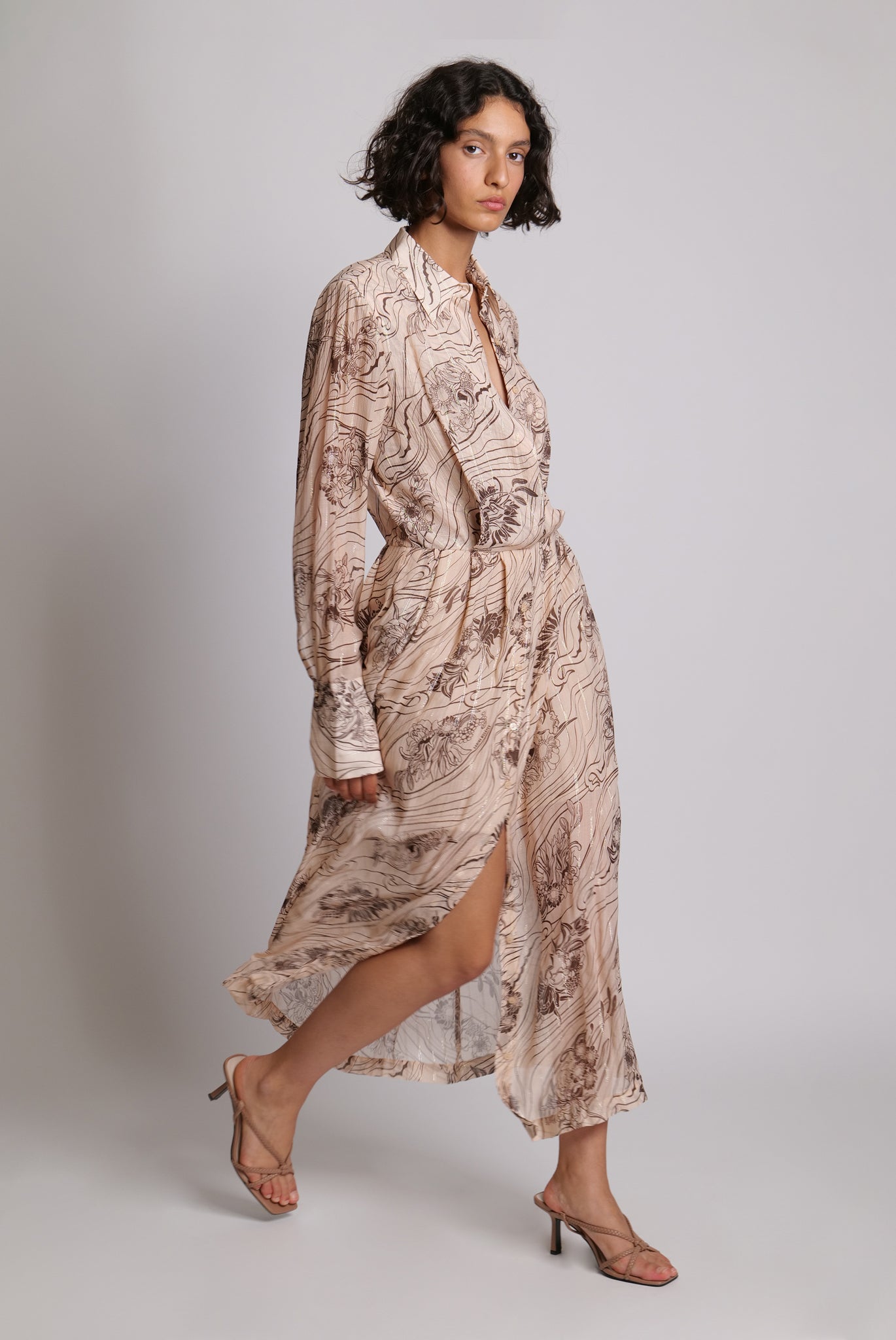 Finita Dress | Nude Print