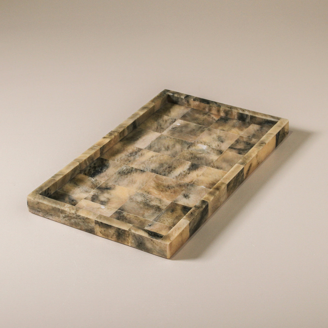 Sepia Horn & Resin Tray