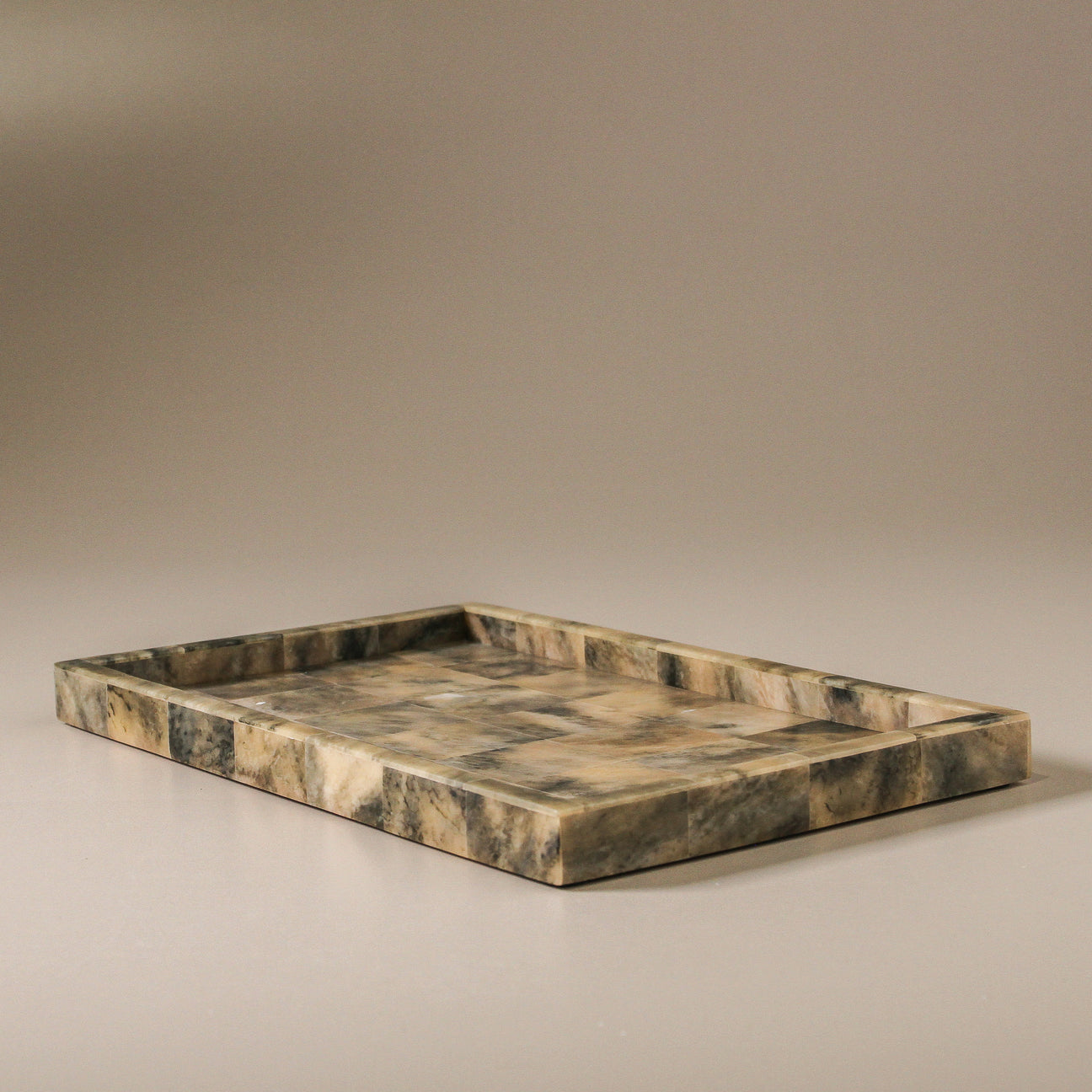 Sepia Horn & Resin Tray