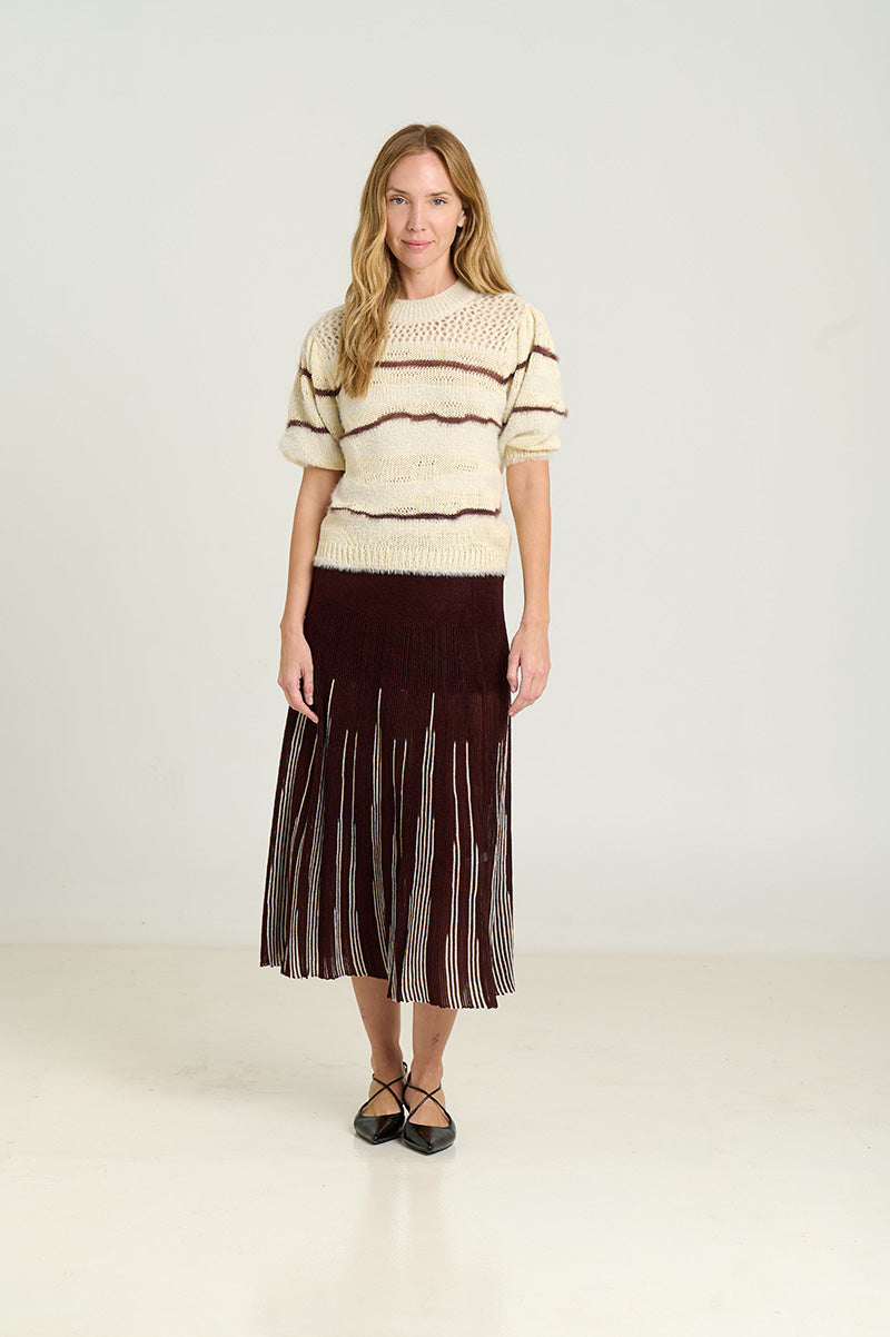 Stripe Knit Sweater S/S