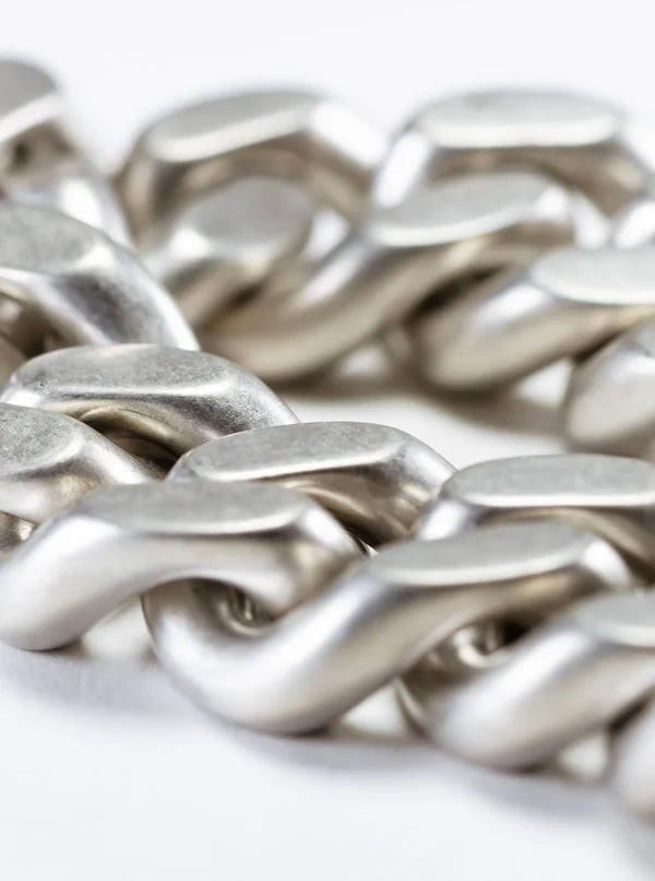 Flat Chain Necklace | Silver Vintage