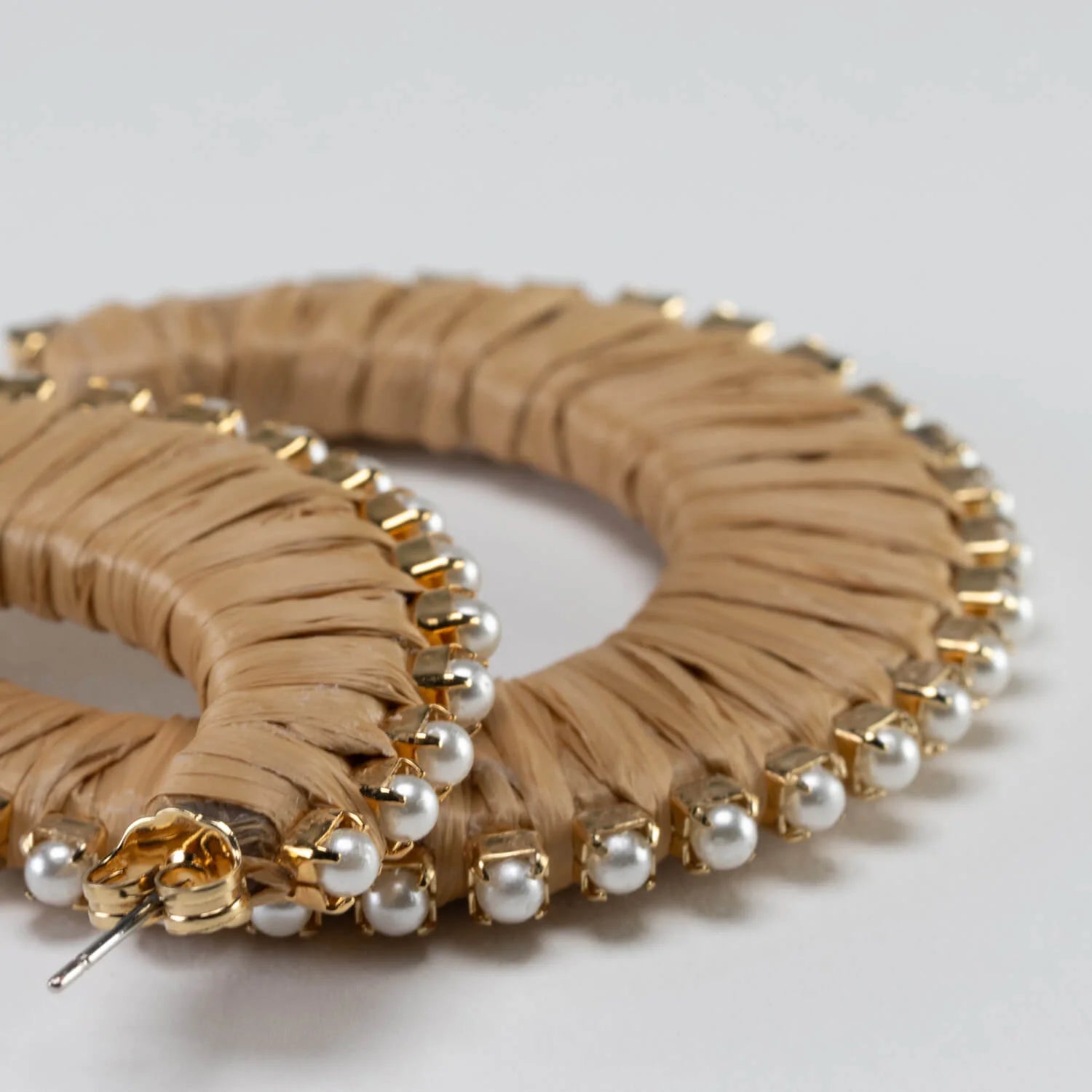 Raffia Pearl Earrings