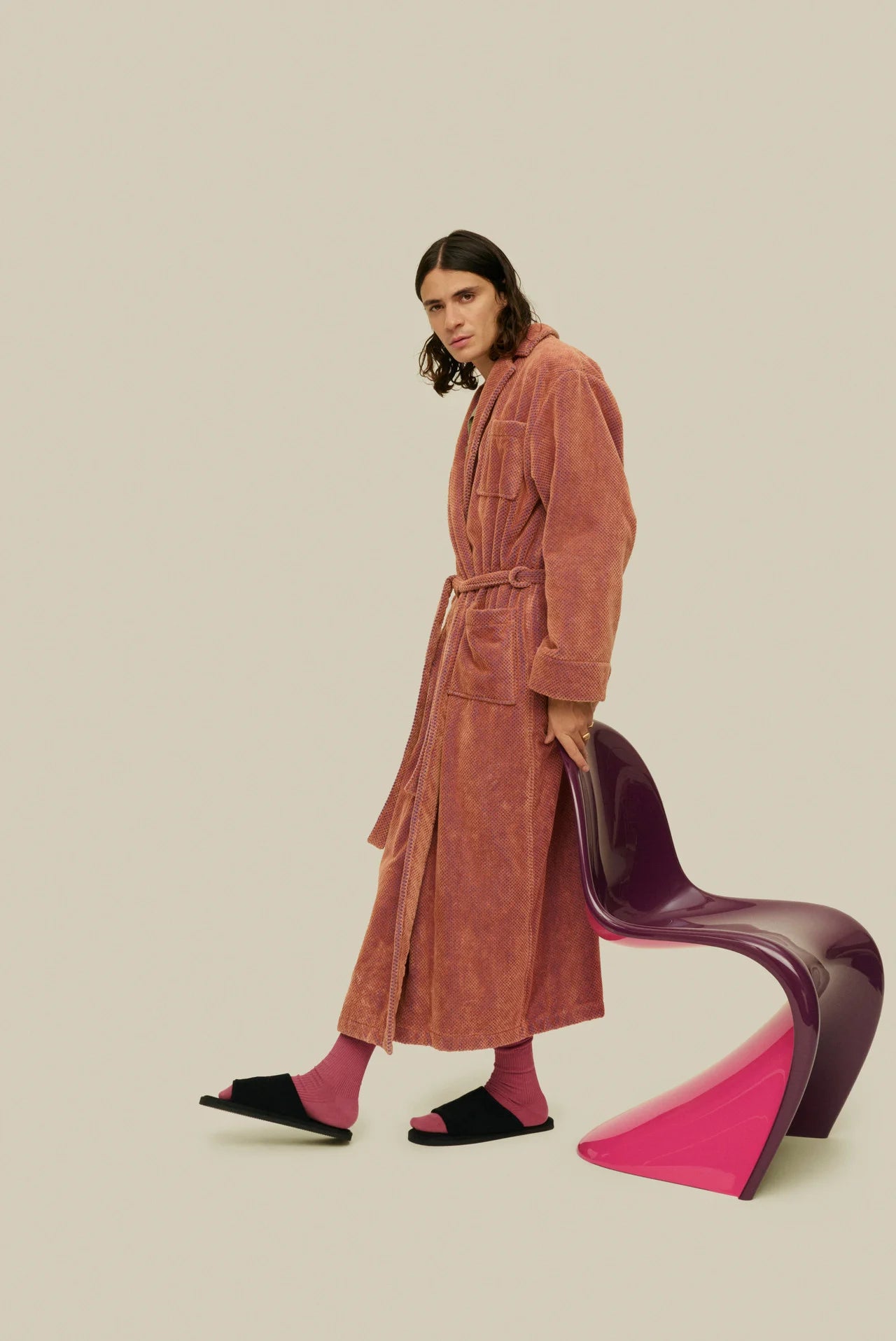 Velour Long Robe