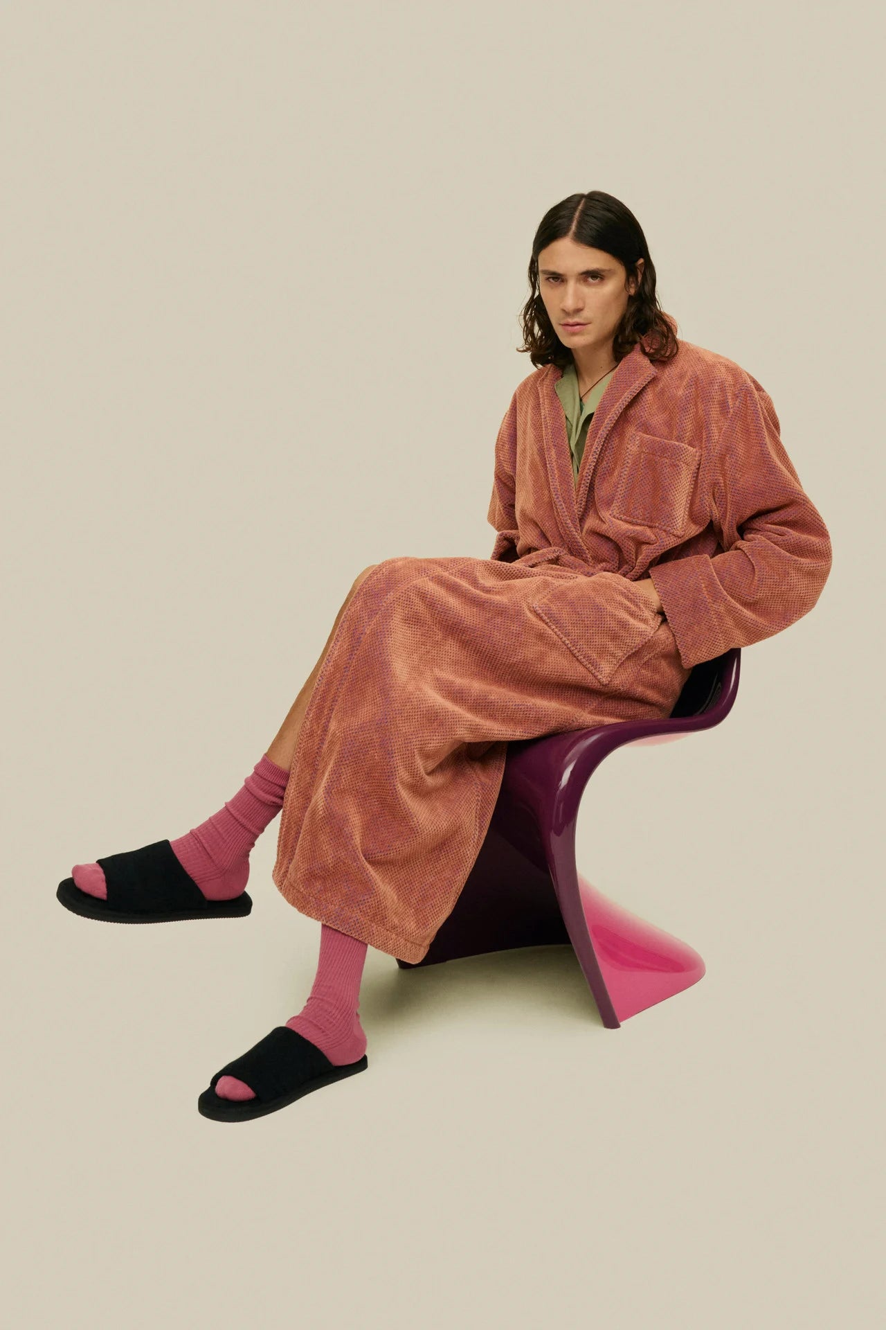 Velour Long Robe
