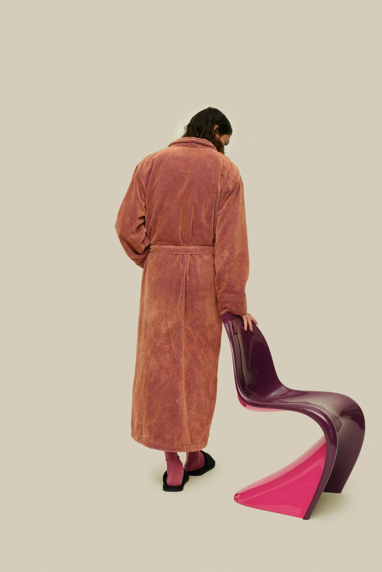 Velour Long Robe