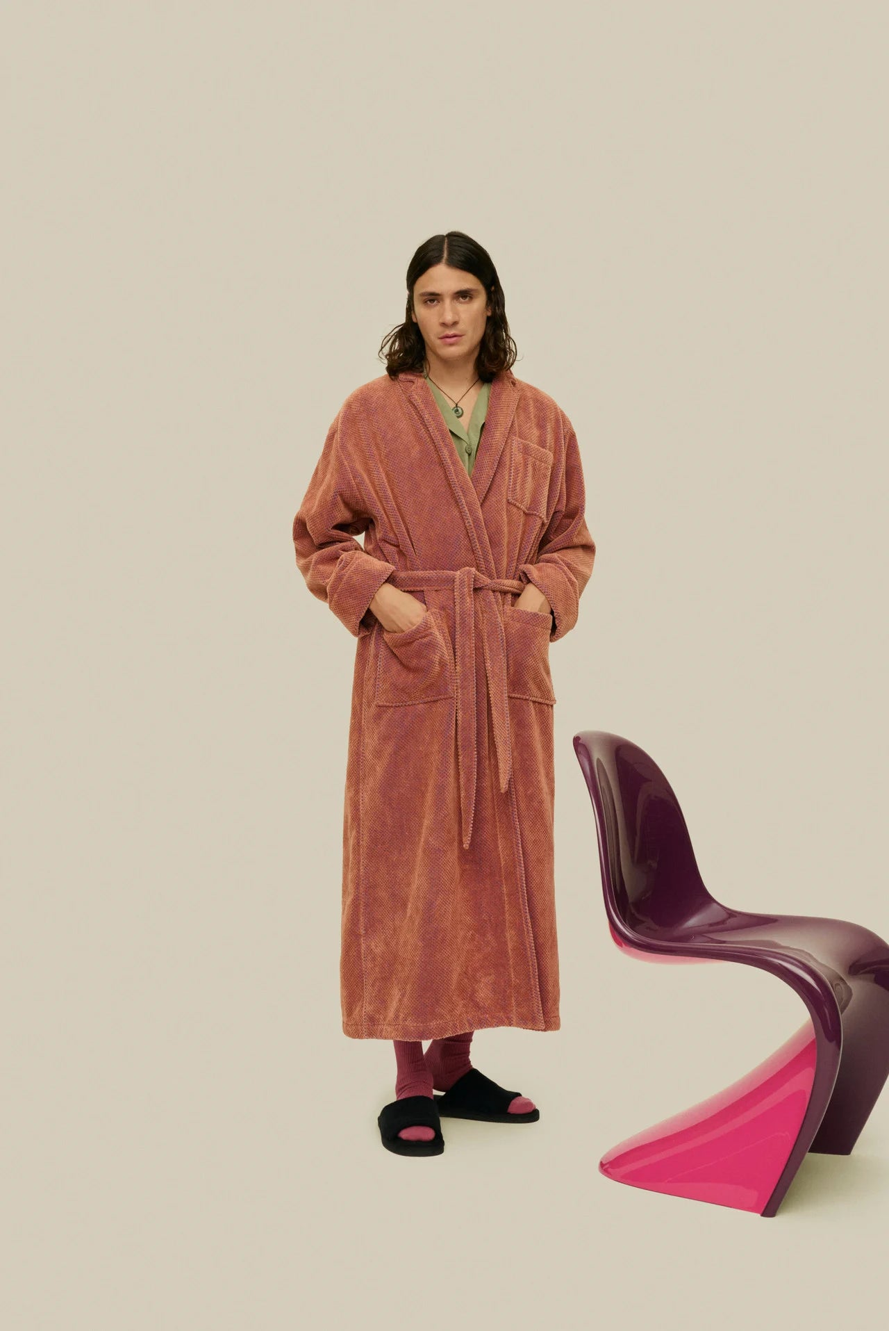 Velour Long Robe