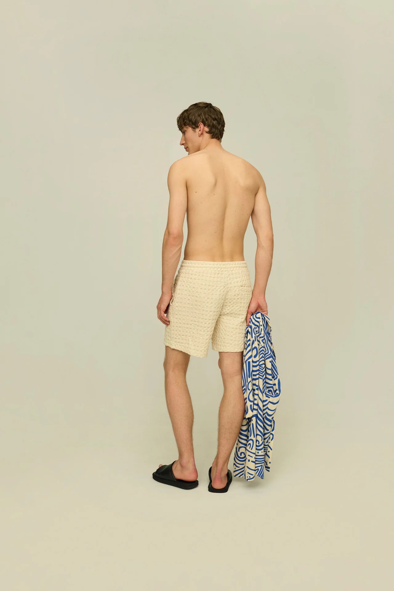 Ecru Porto Waffle Shorts