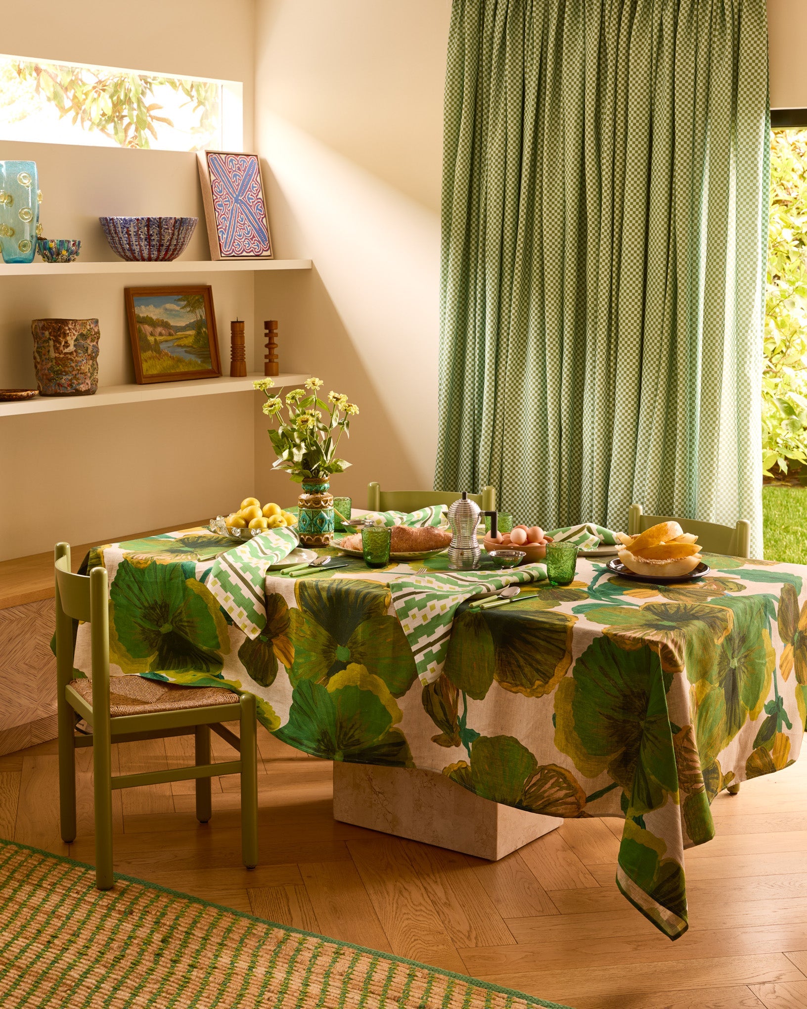 Wild Pansy Tablecloth | Verde