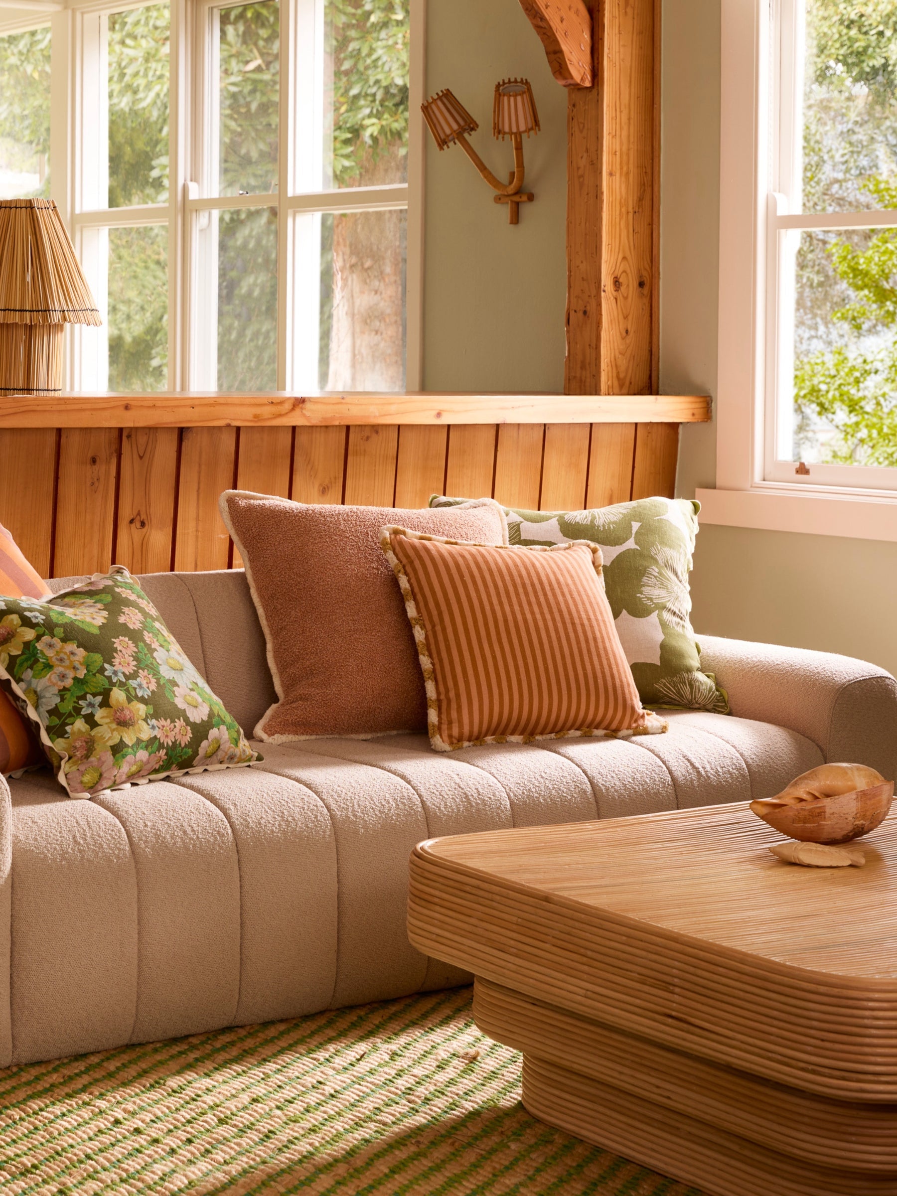 Pinstripe Nutmeg Cushion