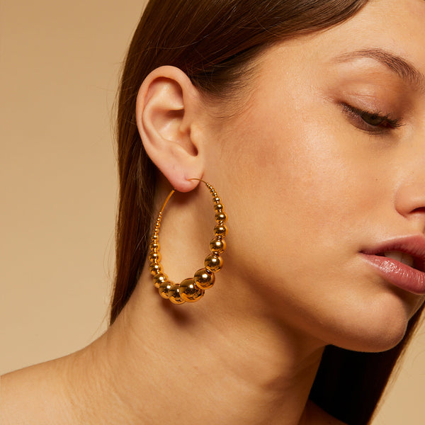 Multi Perle Earrings | Gold