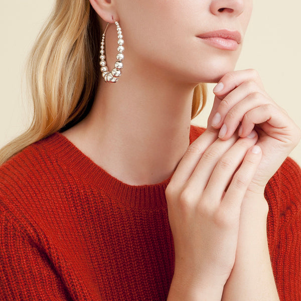 Multi Perle Earrings | Silver